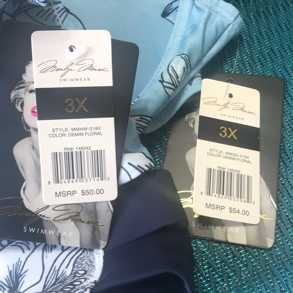 🥀MONROE PUSH UP 2PIECE SWIMSUIT PLUS SIZE 3X🥀 - Picture 8 of 8